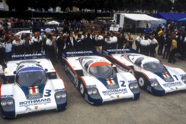 1982 Porsche team at Le mans. 
Photo: Porsche-Werkfoto